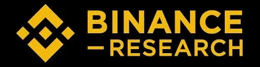 binance research official logo in yellow on black background